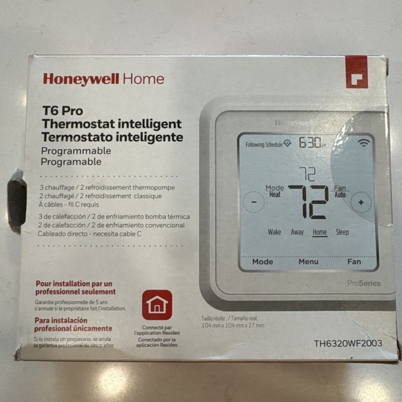 Honeywell Other - Honeywell T6 Pro Digital Programmable Thermostat - TH632OWF2003 Open Box